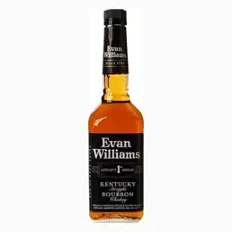 Evan Williams Kentucky Black Label Straight Bourbon Whiskey, 70 cl