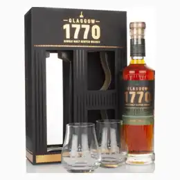 Glasgow 1770 - Peated Gift Pack with 2x Glasses Whisky 50cl