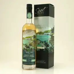 Caol Ila Distillery 13 year old Single Cask Islay Cask Strength Single Malt Scotch Whisky from The Spirit of Art with a painting of Caol Ila by Brian McFie from The Distillers Art Ltd 55.4% 70cl