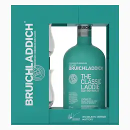Bruichladdich The Classic Laddie Scottish Barley Gift Pack Islay Single Malt Scotch Whisky 70cl
