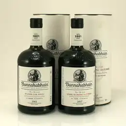 Bunnahabhain 2007 Moine Oloroso Matured Islay Single Malt Scotch Whisky 59.5% 70cl and Bunnahabhain 2002 Spanish Oak Finish Islay Single Malt Scotch Whisky 58.2% 70cl Limited Editions from the Feis Ile 2018 Whisky Festival.
