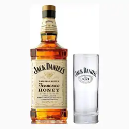 Jack Daniels Tennessee Honey Whiskey & Highball Glass Set