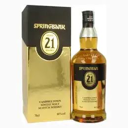 SPRINGBANK 21 Year Old  Campbeltown Single Malt Scotch Whisky 70cl 46%