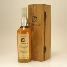 Linkwood 12 year old Flora and Fauna White Cap Speyside Single Malt Scotch Whisky in a wooden presentation box 43% 70cl
