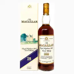 Macallan 1980 18 Year Old Single Malt Scotch Whisky, 70cl, 43% ABV