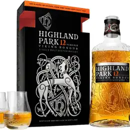 Highland Park 12 Year Old Single Malt Scotch Whisky Glass Gift Pack 70cl