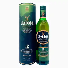 Glenfiddich 12 Year Old Single Malt Scotch Whisky, 70cl, 40% ABV