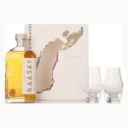 Isle of Raasay Signature Single Malt Gift Set with 2x Glasses Whisky 70cl