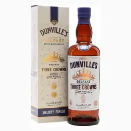 Dunvilles Three Crowns Blended Irish Whiskey 70cl Next Day Delivery