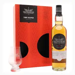 Glengoyne 12 Year Old Highland Single Malt Whisky Time Keeper Gift Set with Glass 70cl