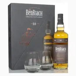 Benriach 10 Year Old Gift Pack with 2x Glasses Whisky 70cl