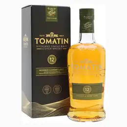 TOMATIN 12 Year Old Highland Single Malt Scotch Whisky 70cl 43%