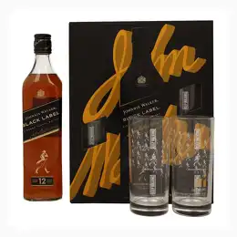 Johnnie Walker Black Label 0,7L GB with 2 tumblers 