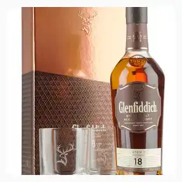 Glenfiddich 18 Year Old Glass Gift Pack