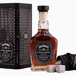Jack Daniel\s Single Barrel Gift Set Tin Cage and Whiskey Stones 70cl