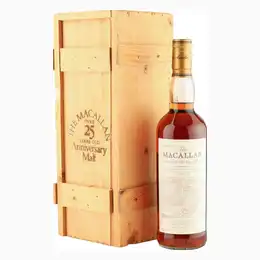 Macallan 1972 25 Year Old Anniversary Malt, UK Edition with Wooden Box