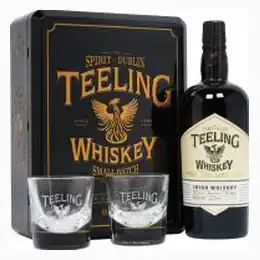 Teeling Small Batch Irish Whiskey 70cl Gift Pack With Two Glasses