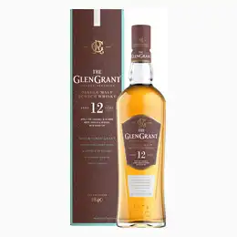Bottle Of Glen Grant 12 Year Old Whisky With Elegant Gift Box