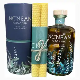 Ncnean Organic Single Malt Whisky 70cl - Free Pair of Beeswax Candles