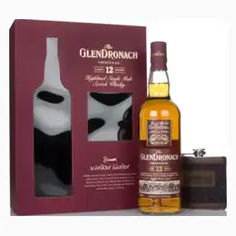 The GlenDronach 12 Year Old Gift Pack with Walker Slater Hip Flask Whisky 70cl