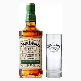 Jack Daniels Tennessee Rye Whiskey & Highball Glass Set