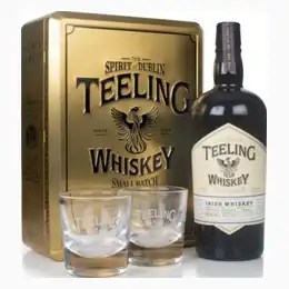 Teeling Small Batch Gold Presentation Tin Gift Pack with 2x Glasses Whiskey 70cl