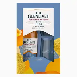 The Glenlivet Founders Reserve Scotch Whisky with 2 Glasses 70cl