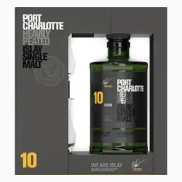 Bruichladdich Port Charlotte 10 Year Whisky 70cl Gift Pack