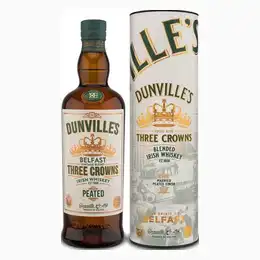 Dunvilles Peated Three Crowns Blended Irish Whiskey 70cl