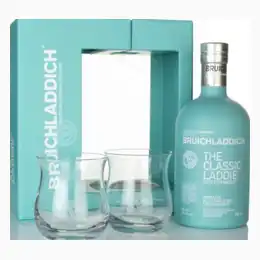 Bruichladdich The Classic Laddie Gift Pack with 2x Glasses Whisky 70cl