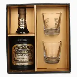 Bowmore DeLuxe with 2 Glasses - 1970s Whisky 75cl