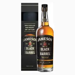 Jameson Black Barrel Irish Whiskey Flask Gift Pack, 70 cl