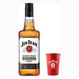 Jim Beam Bourbon and Metal Cup Gift Set