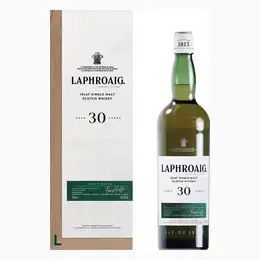 Bottle Of Laphroaig 30 Year Old Whisky Gift Boxed