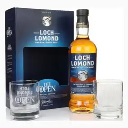 Loch Lomond The Open 2022 Special Edition Gift Set with 2x Glasses Whisky 70cl