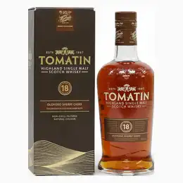 Tomatin 18 Year Old Oloroso Cask Finished Speyside Single Malt Scotch Whisky  70cl