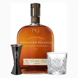 Woodford Reserve Bourbon Glass and Jigger Gift Set 70cl Next Day Delivery