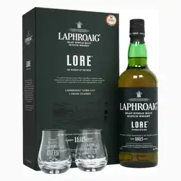 Laphroaig Lore, Single Malt Whisky, 70cl. Gift Pack