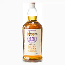 LONGROW 18 Year Old  Peated Campbeltown Single Malt Scotch Whisky 70cl 46%