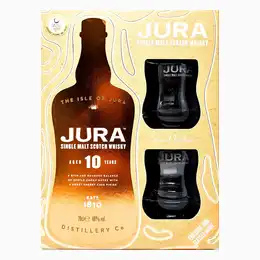 Jura 10yr Gift Set: Single Malt Scotch & Glasses