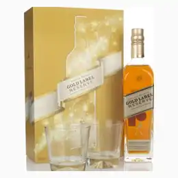 Johnnie Walker Gold Label Reserve Gift Pack with 2x Glasses Whisky 70cl