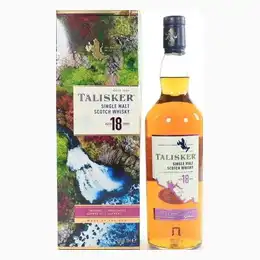 Talisker 18 Year Old From the Oldest Distillery on the Isle of Skye Island Single Malt Scotch Whisky 70cl