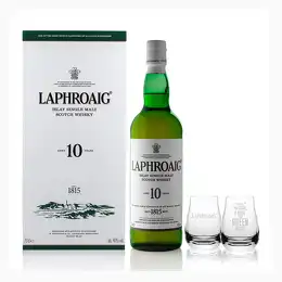 Laphroaig 10 Year Old Limited Edition 2 X Glass Gift Pack