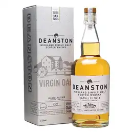 Bottle Of Deanston Virgin Oak Highland Single Malt Scotch Whisky And Gift Box