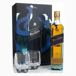 Johnnie Walker Blue Label Gift Set with 2x Glasses 70cl