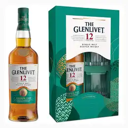 The Glenlivet 12 Year Old Single Malt Gift Pack with Two Glasses