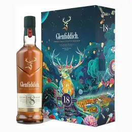 Glenfiddich 18 Year Old 2022 Chinese New Year Gift Bottle & Glass Set