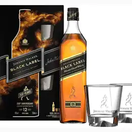 Johnnie Walker Black Label 200th Anniversary Gift Pack, 70 cl
