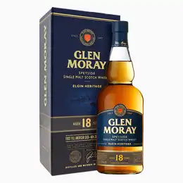 Glen Moray 18 Year Old Speyside Single Malt Scotch Whisky 70cl