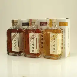 Isle of Raasay Set of 3 from The Na Sia Single Cask Series Bordeaux Red Wine, Rye Cask and Chinkapin Oak Cask Strength Hebridean Single Malt Scotch Whisky